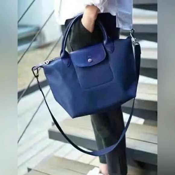 LONGCHAMP Le Pliage leather-trimmed shell tote NWOT - Picture 13 of 16